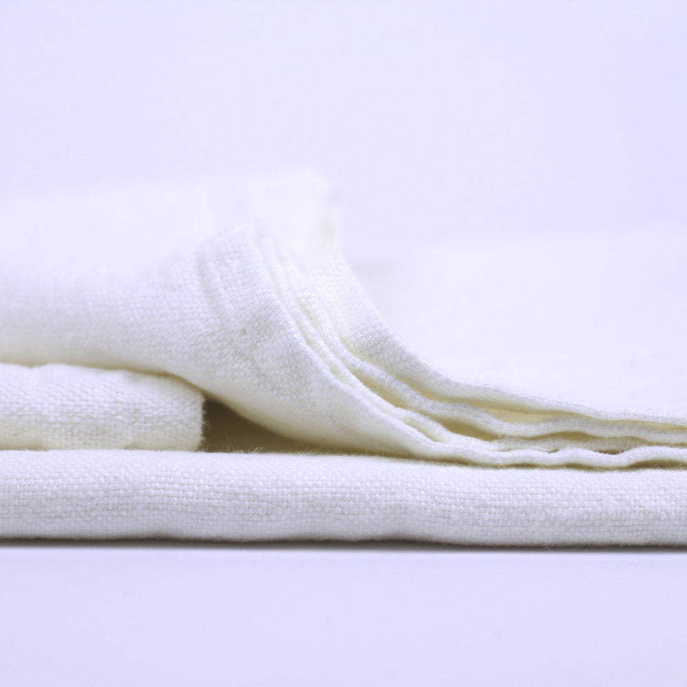Linen Bath Towel - Stonewashed - White - Luxury Thick Linen