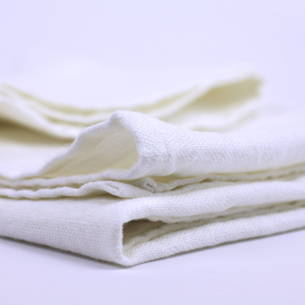 Linen Bath Towel - Stonewashed - White - Luxury Thick Linen