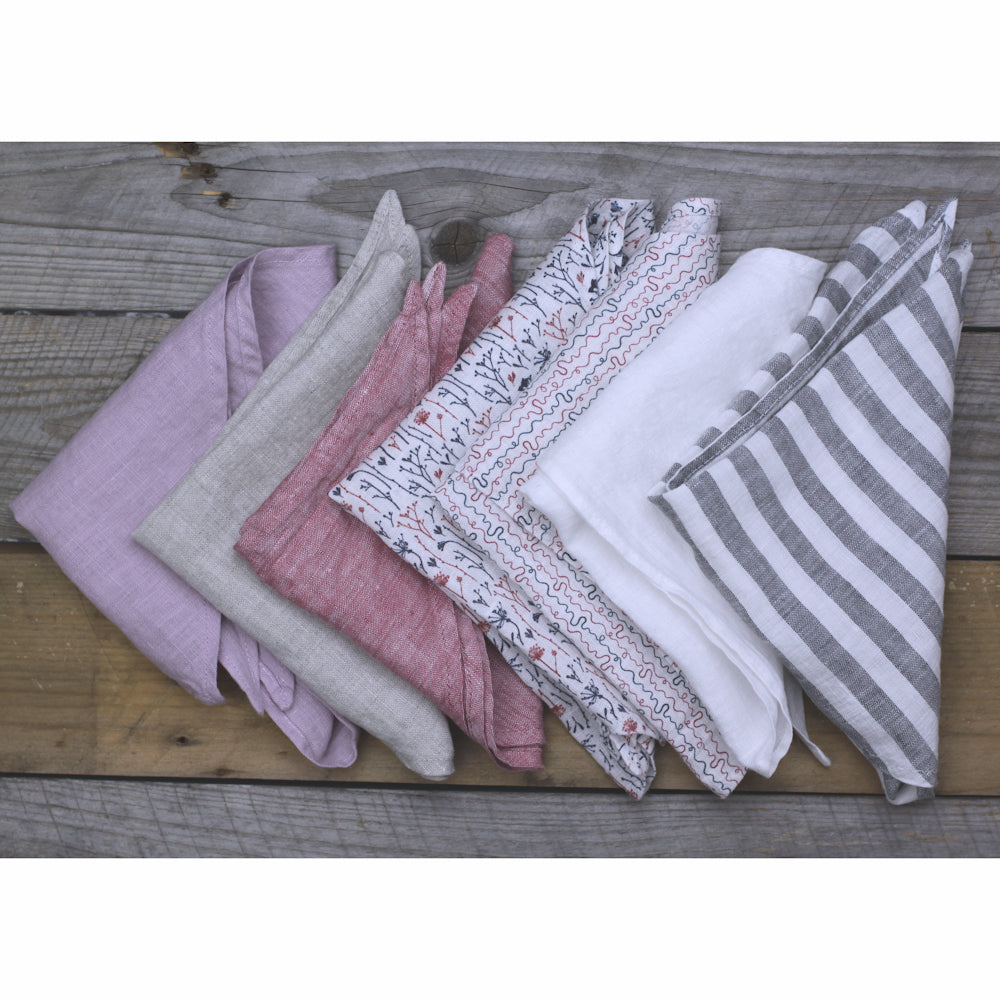 Linen Triangle Bandana - Stonewashed - Multiple Colors - Thin Linen