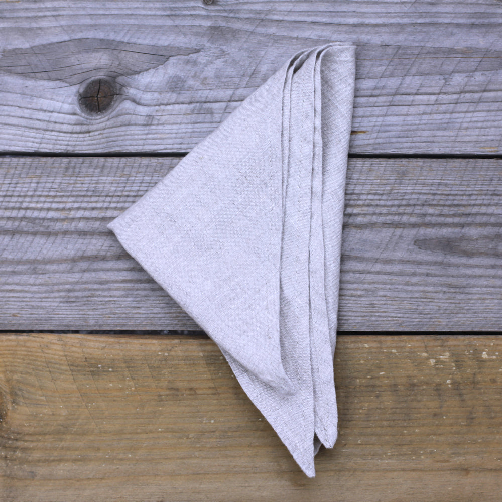 Linen Triangle Bandana - Stonewashed - Multiple Colors - Thin Linen