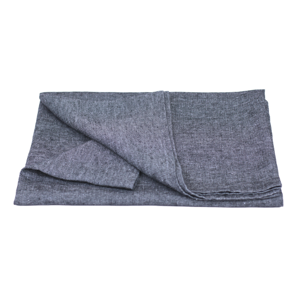 Linen Bath or Beach Towel - Stonewashed - Black - Luxury Thick Linen