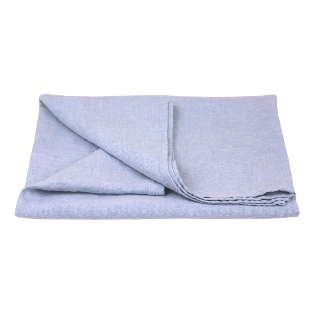 Linen Bath Towel - Stonewashed - Sky Blue - Luxury Thick Linen