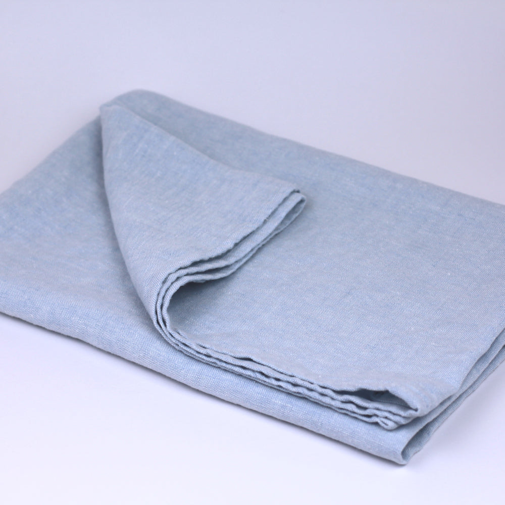 Linen Bath Towel - Stonewashed - Sky Blue - Luxury Thick Linen