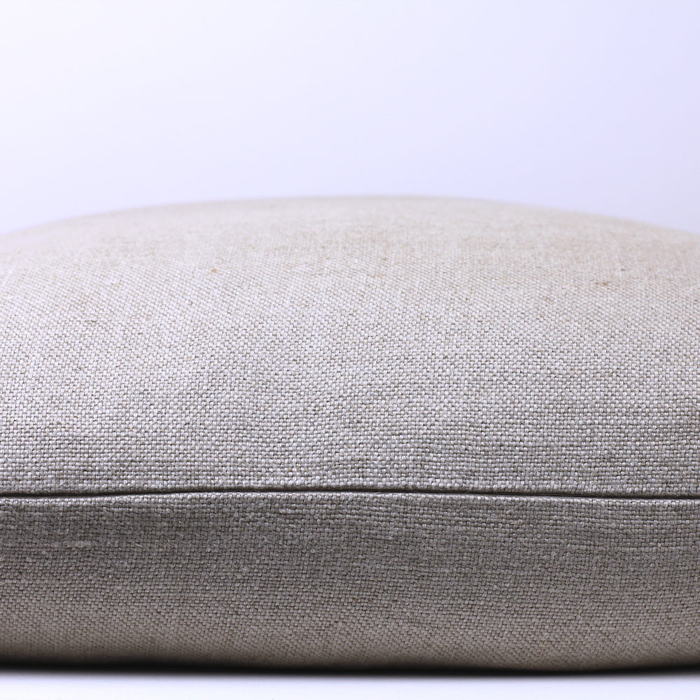 Linen Pillow Cover - Sham - Natural Classic - 24 x 24 - Stonewashed - Heavy Linen