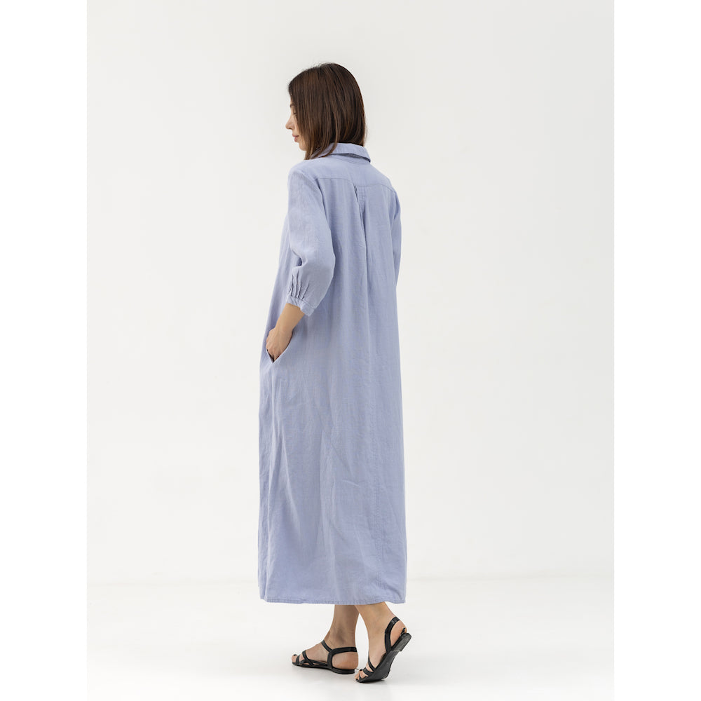 Linen Dress Laura - Lavender - Stonewashed - Luxury Medium Thick Linen