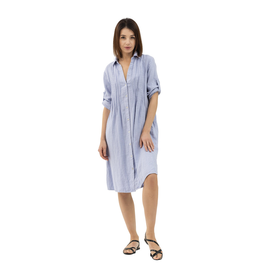 Dress Liviana - Lavender - Stonewashed - Luxury Medium Thick Linen