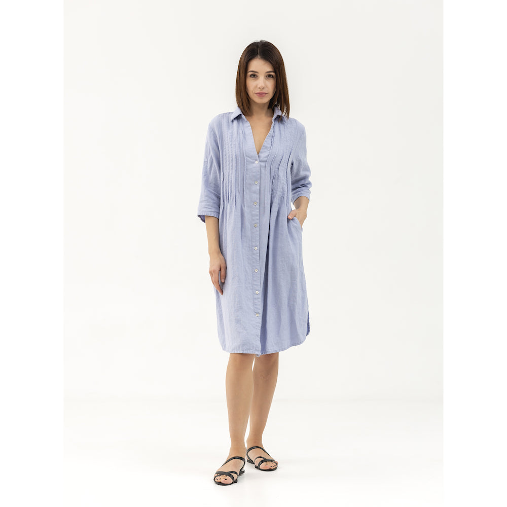 Dress Liviana - Lavender - Stonewashed - Luxury Medium Thick Linen