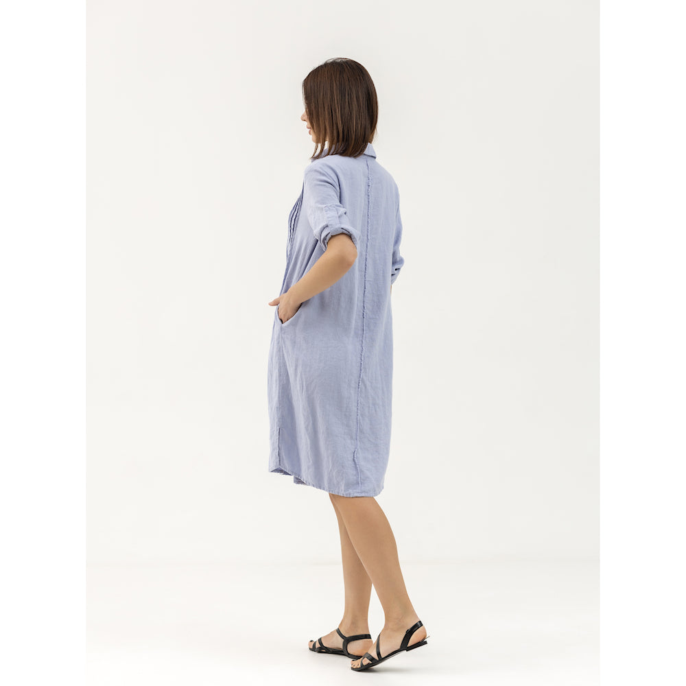 Dress Liviana - Lavender - Stonewashed - Luxury Medium Thick Linen