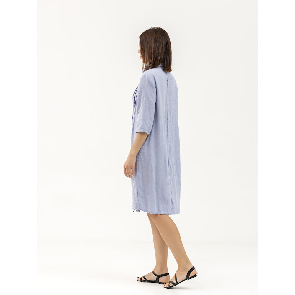 Dress Liviana - Lavender - Stonewashed - Luxury Medium Thick Linen