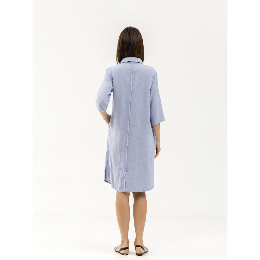 Dress Liviana - Lavender - Stonewashed - Luxury Medium Thick Linen