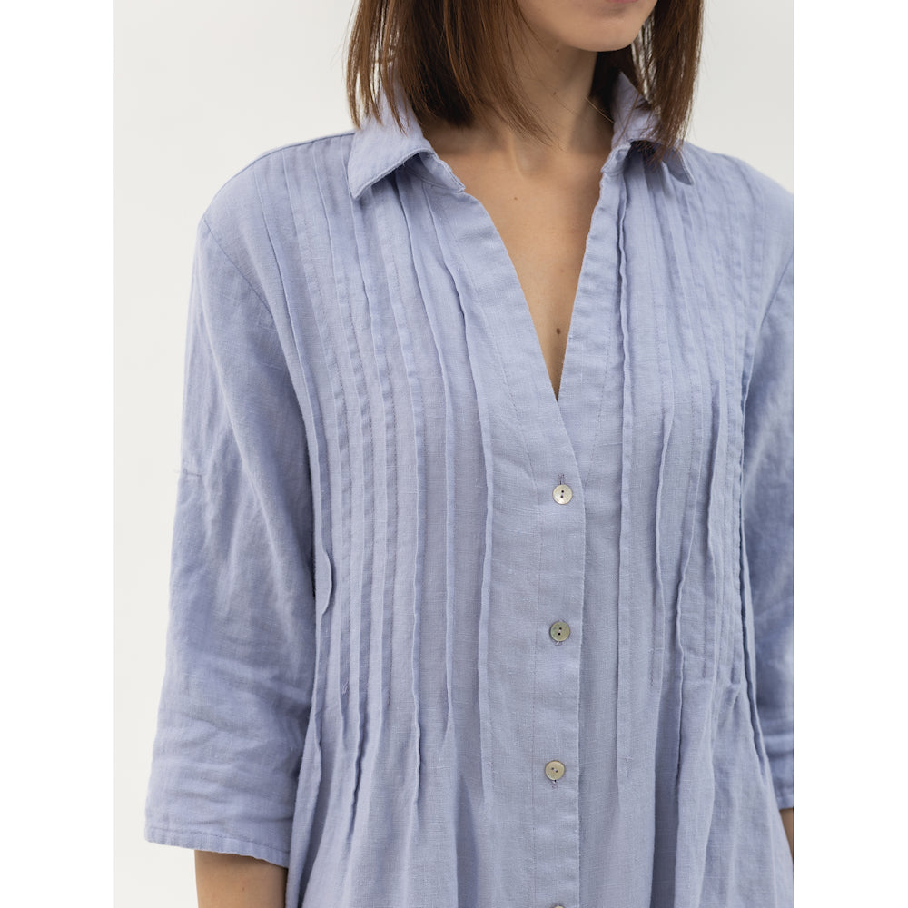 Dress Liviana - Lavender - Stonewashed - Luxury Medium Thick Linen