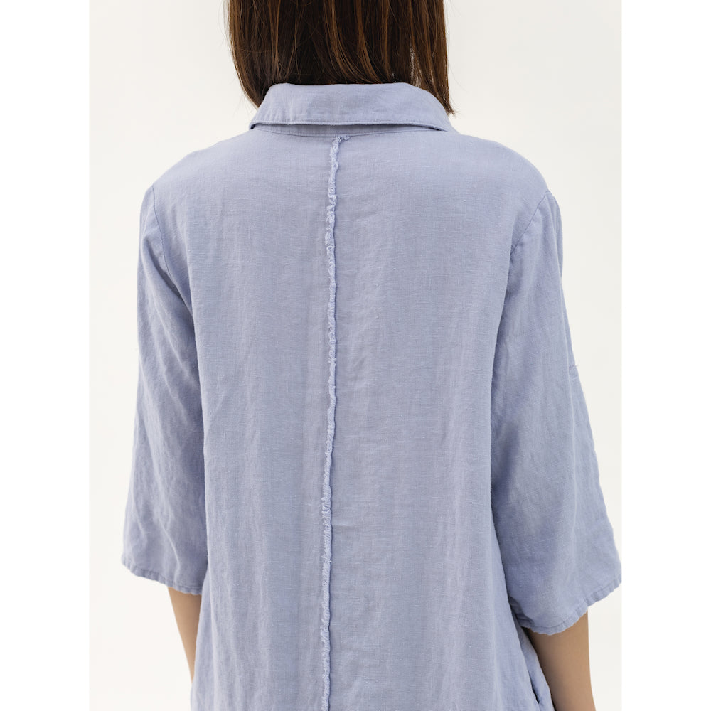 Dress Liviana - Lavender - Stonewashed - Luxury Medium Thick Linen