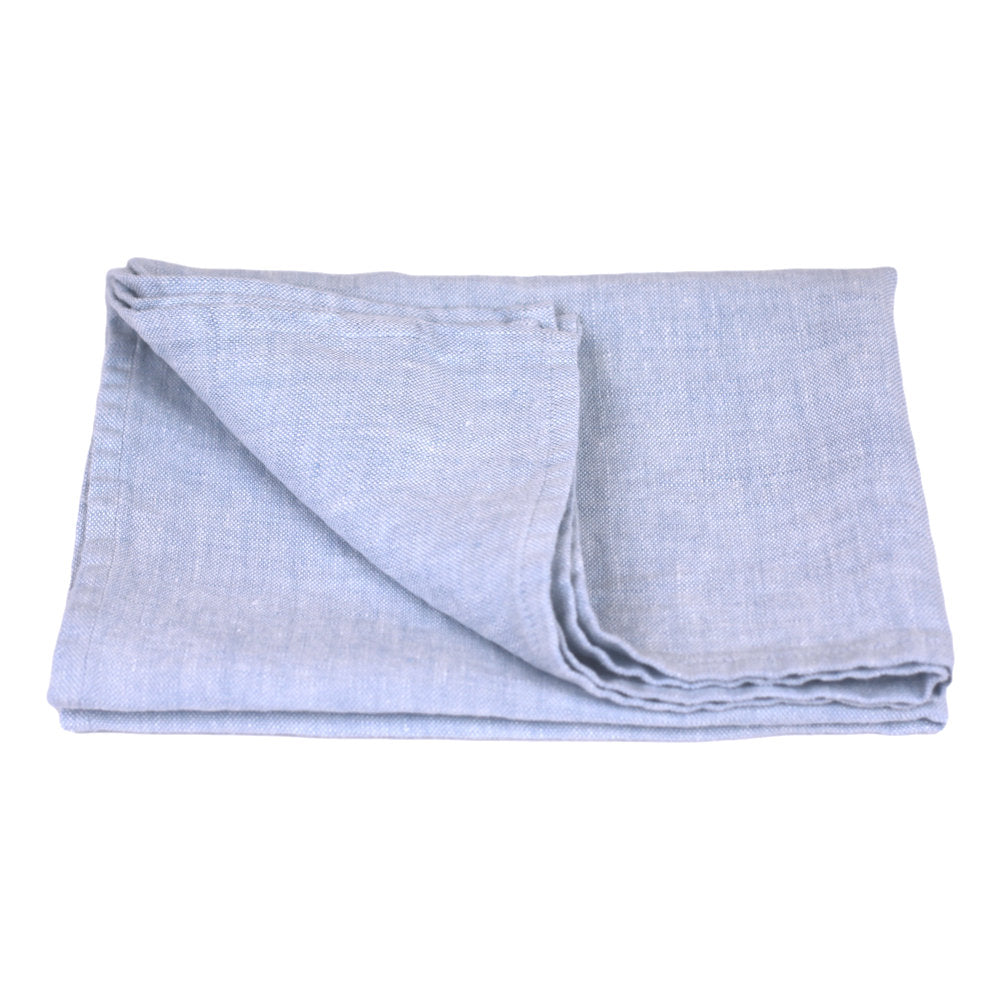 Linen Hand Towel - Stonewashed - Sky Blue - Luxury Thick Linen