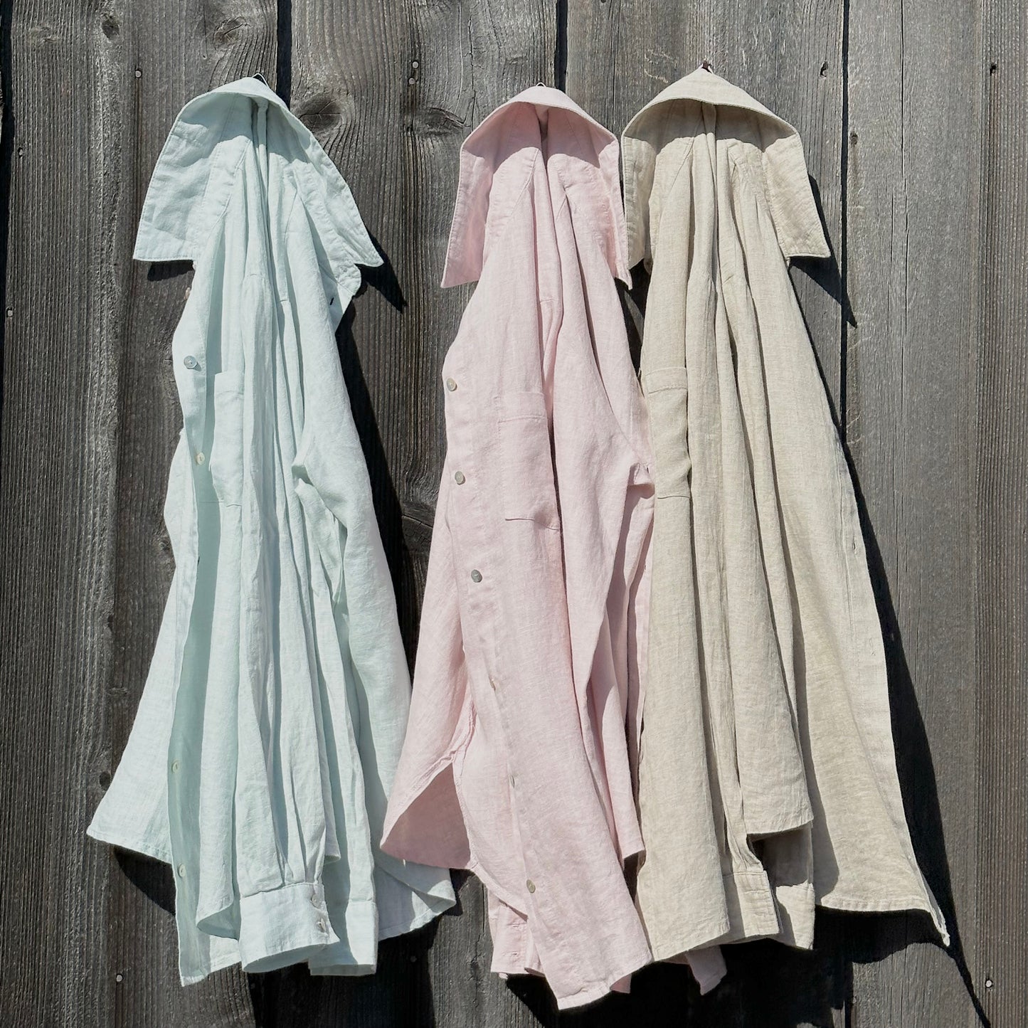 Linen Shirt - Dusty Rose - Stonewashed - Luxury Thin Linen