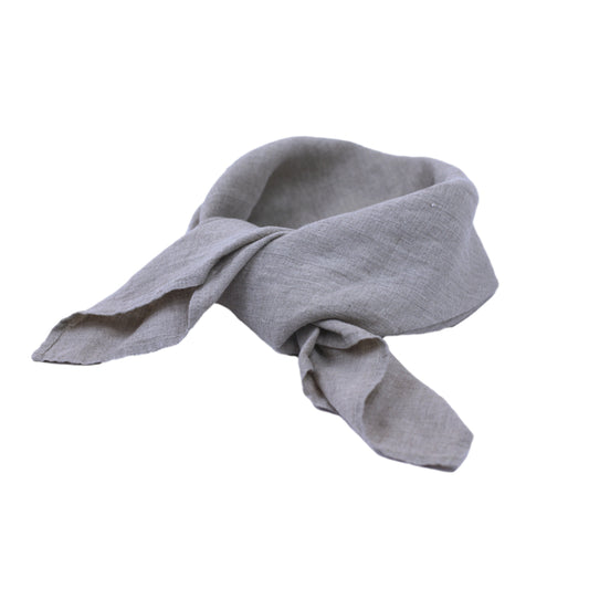 Linen Bandana - Stonewashed - Natural - Thin Linen