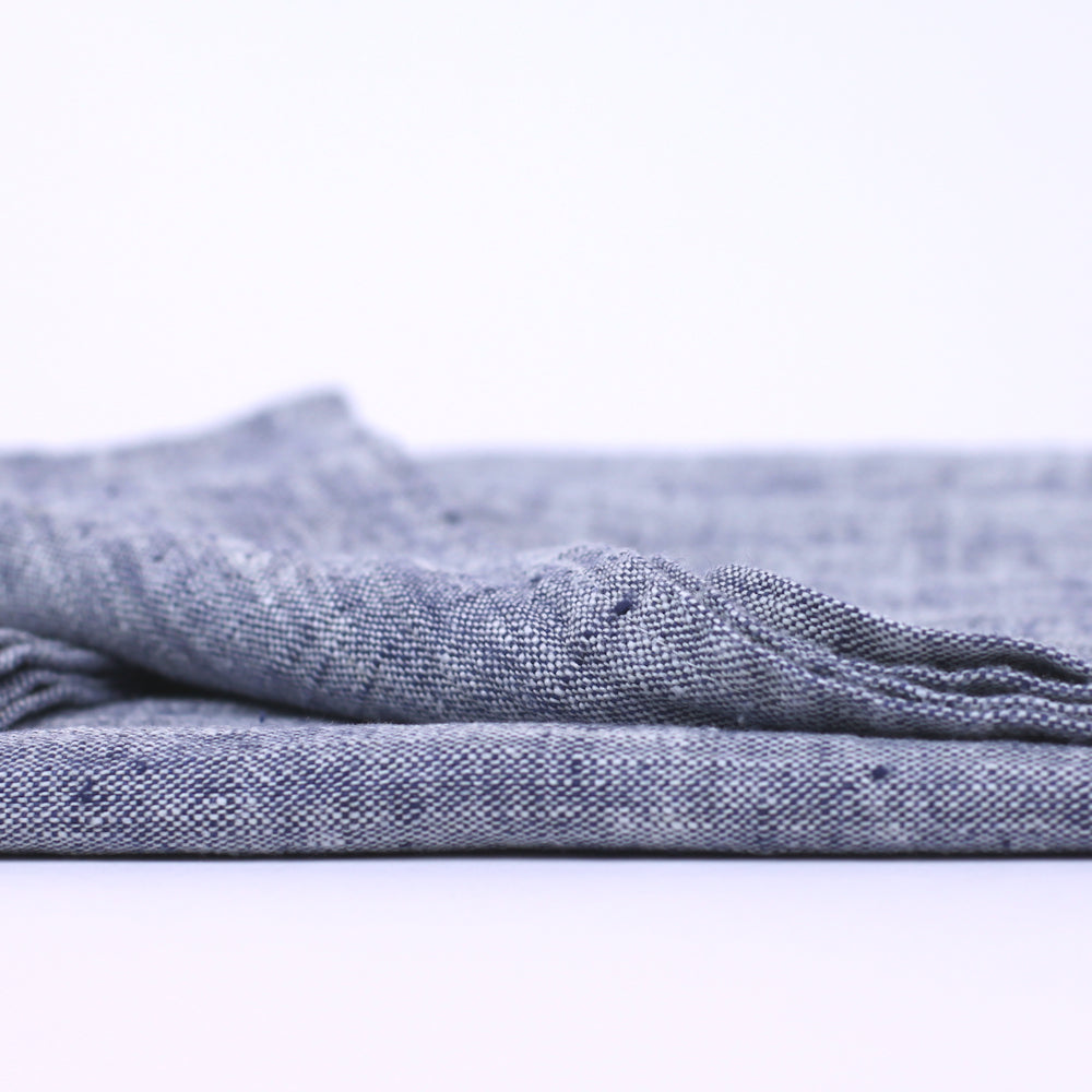 Linen Bath or Beach Towel - Stonewashed - Heather Blue - Luxury Thick Linen