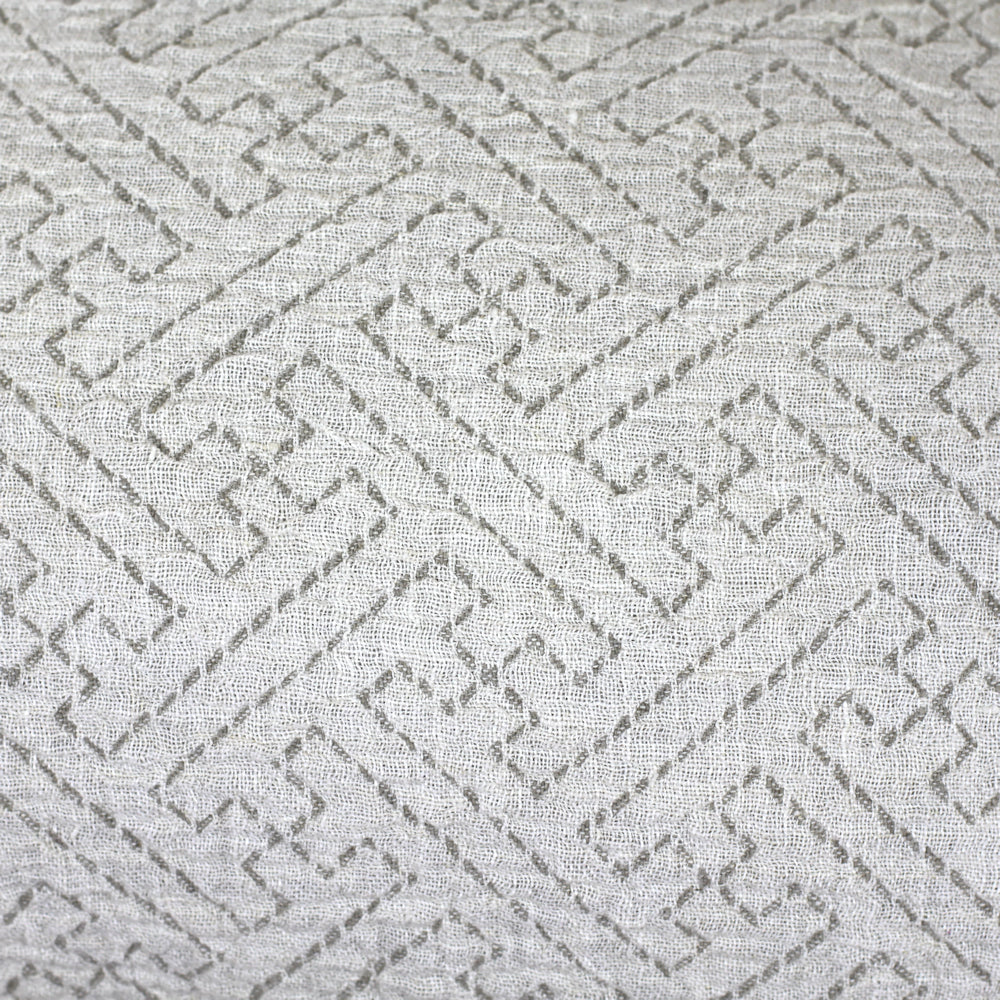 Linen Pillow Cover Expression - Lumbar - 14 x 22 - Stonewashed - Textured - Frayed Edges - Double-sided - Ivory and Natural Colors