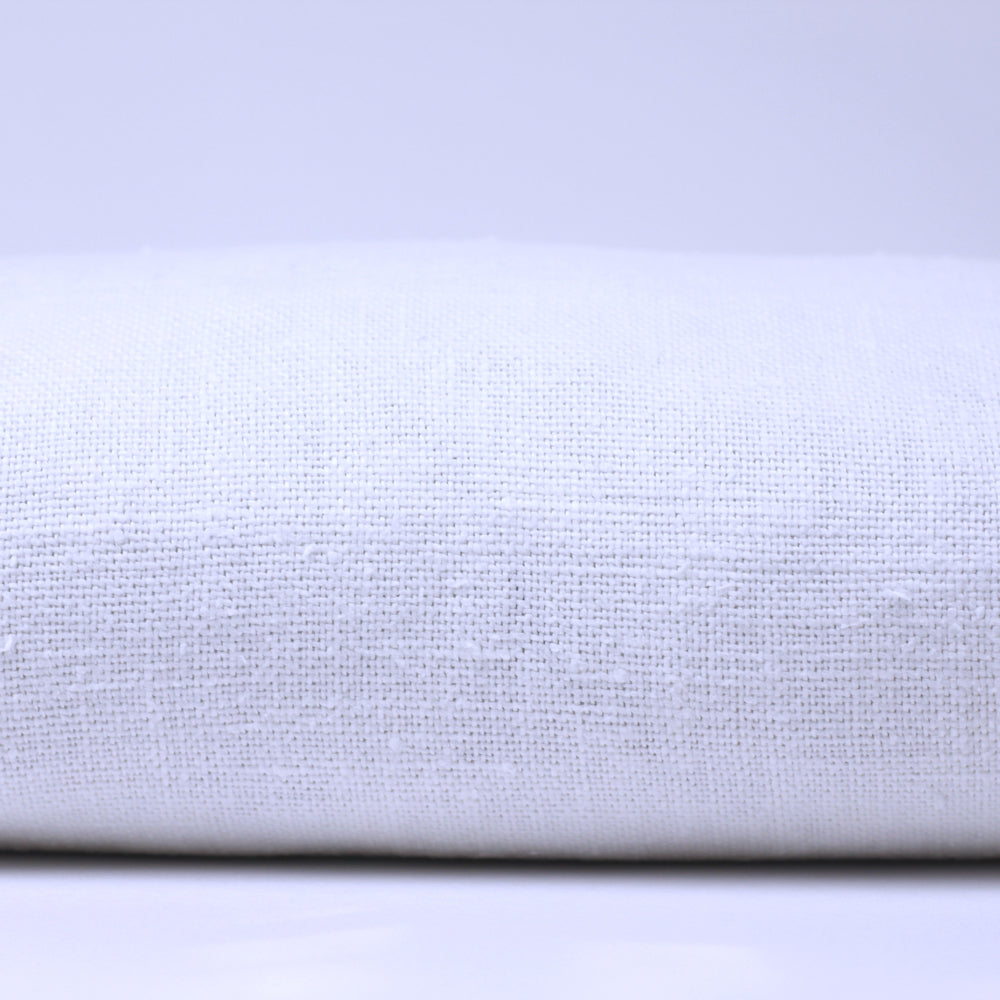 Linen Pillow Cover - Lumbar - White Open Weave - 12 x 20 - Stonewashed - Luxury Thick Linen