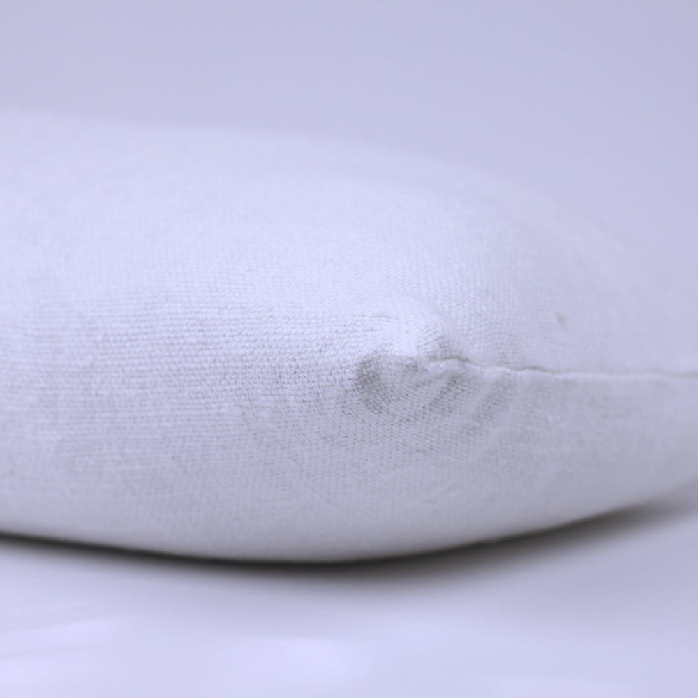 Linen Pillow Cover - Lumbar - White Open Weave - 12 x 20 - Stonewashed - Luxury Thick Linen