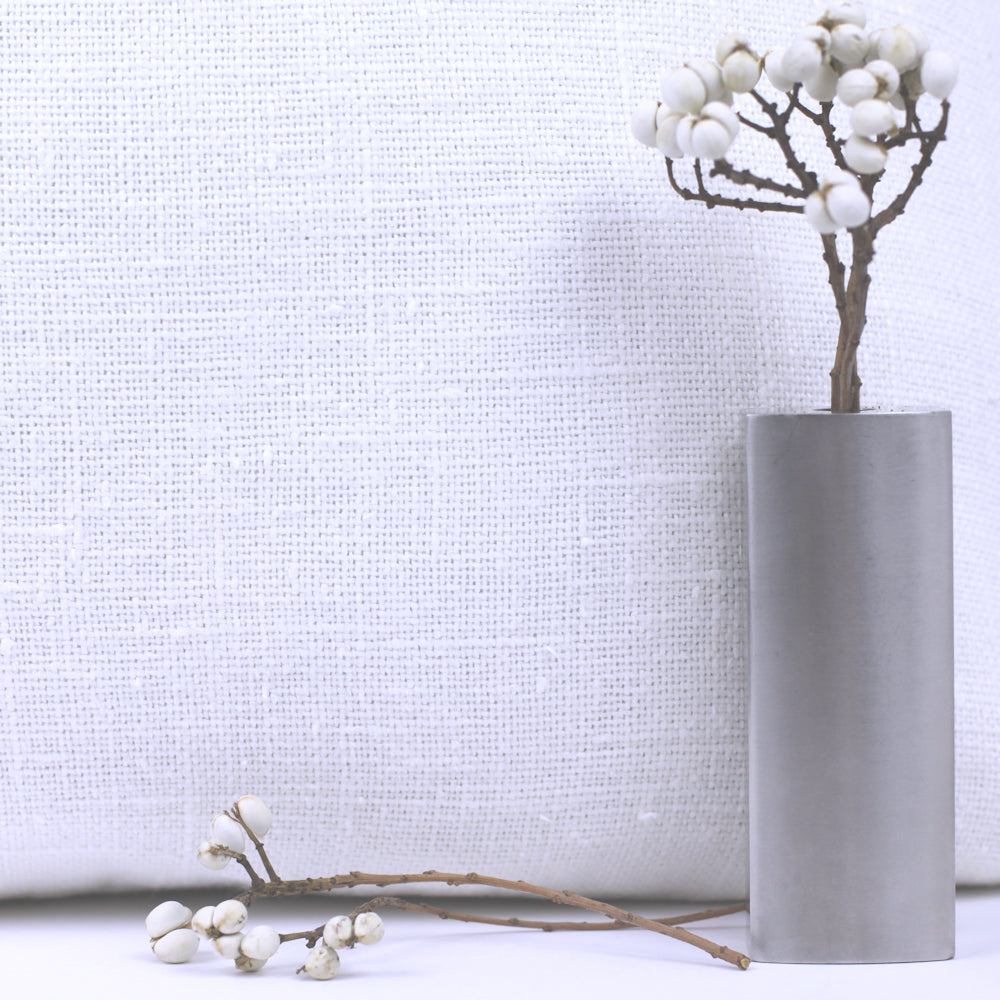 Linen Pillow Cover - Sham - White Open Weave - 24 x 24 - Stonewashed - Luxury Thick Linen
