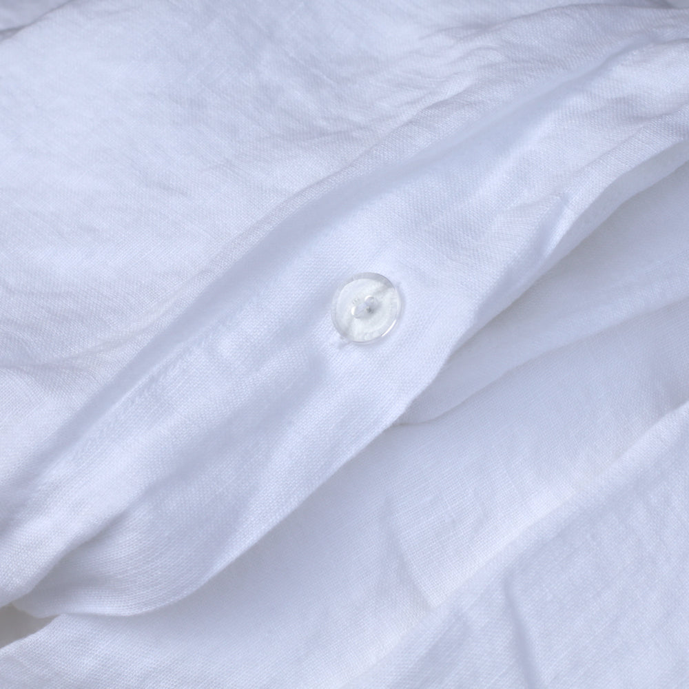 Linen Duvet Cover - King - White - Stonewashed