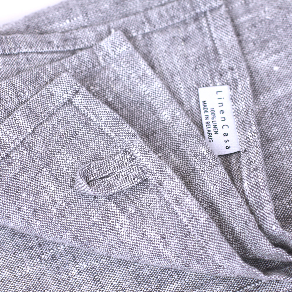 Linen Hand Towel - Stonewashed - Heather Grey - Thick Linen