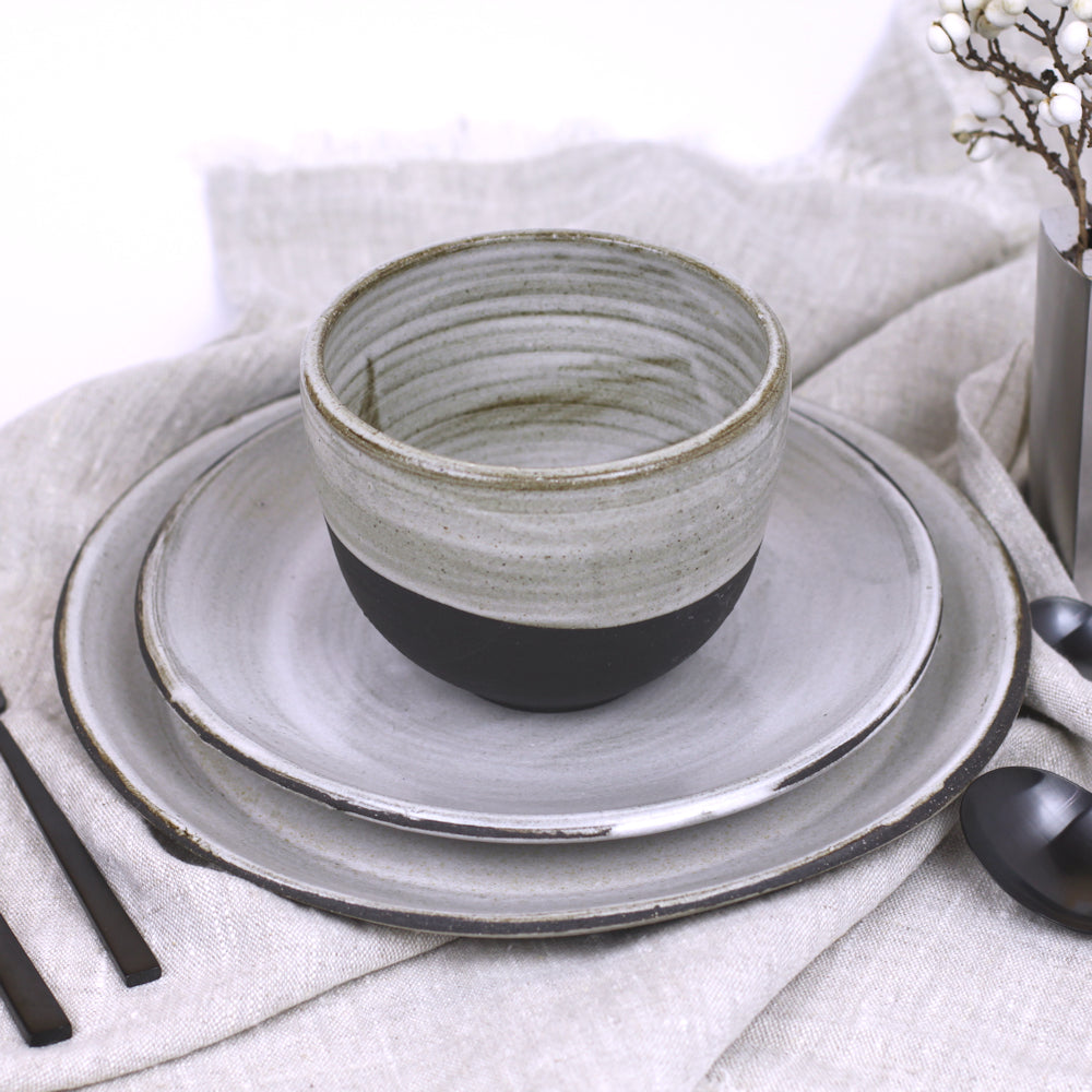 Linen Hand Towel - Stonewashed - Light Natural with Frayed Edges - Luxury Thick Linen