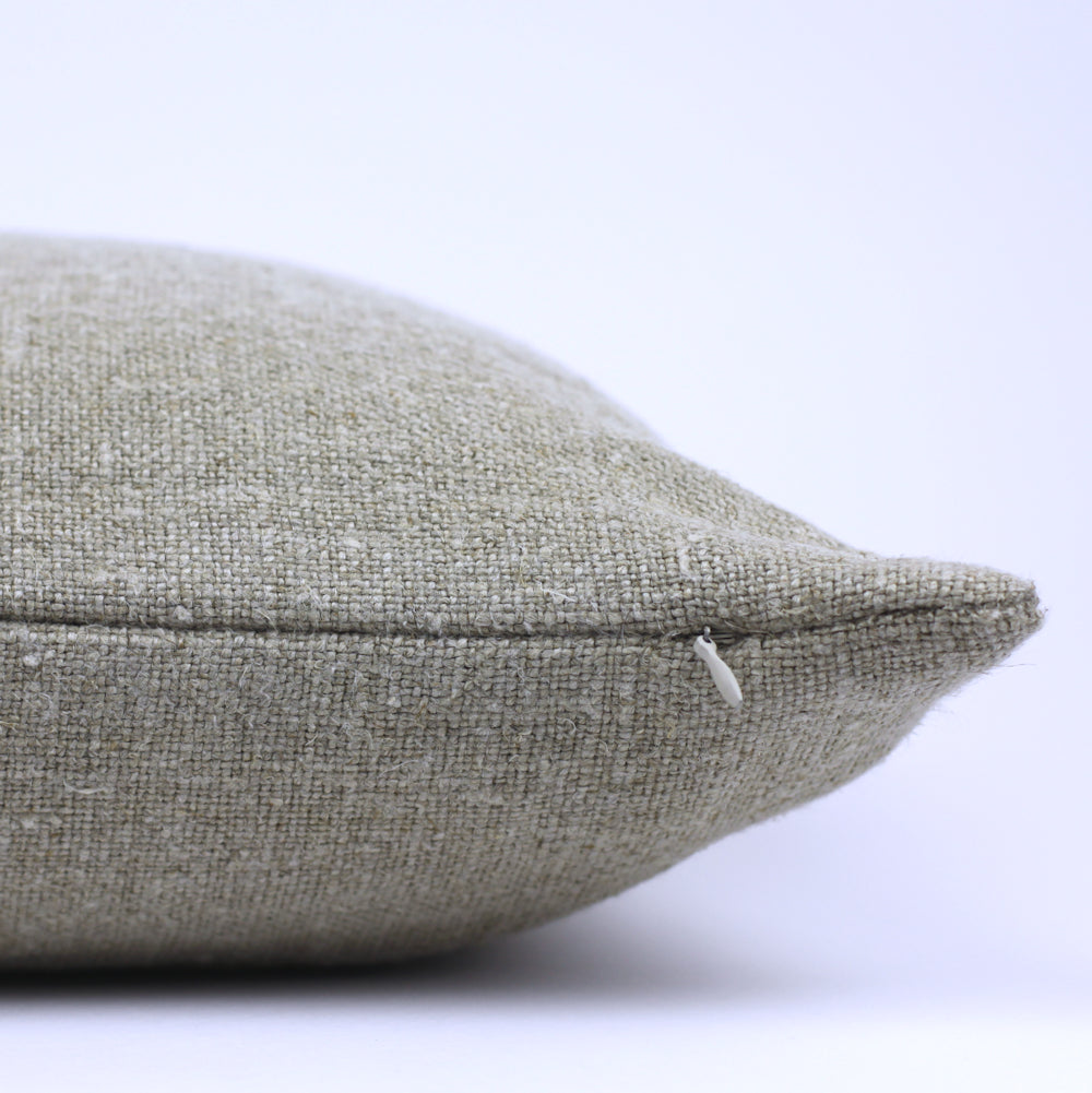 Linen Pillow Cover - Lumbar - Natural - 12 x 20 - Stonewashed - Thick Linen