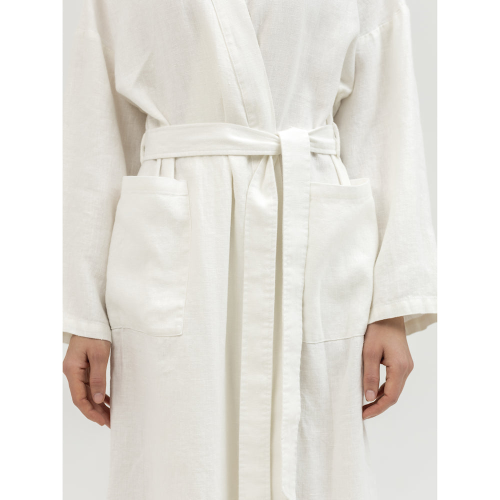 linen Bath Robe with Hoodie and Two Pockets - stonewashed linen - pure 100% linen flax natural beige taupe color pre-washed laundered Europe European linen Bath Robe with Hoodie and Two Pockets - stonewashed linen - pure 100% linen flax natural beige taupe color pre-washed laundered Europe European