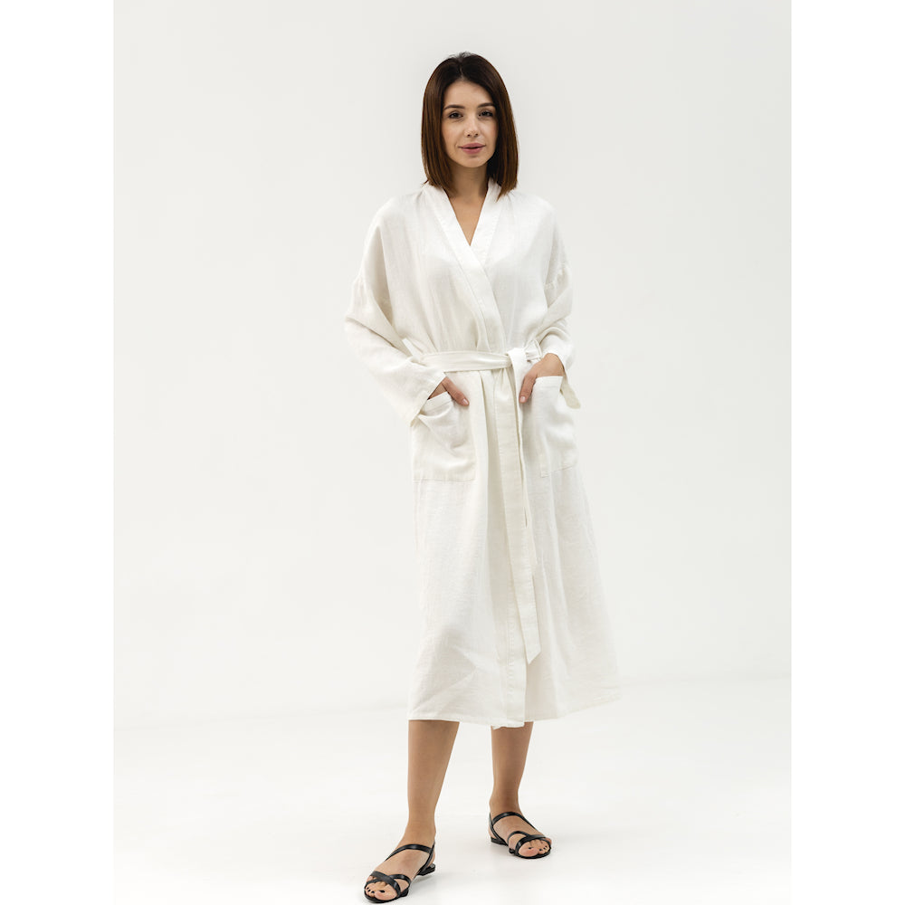 white linen dressing gown Men's Dressing Gown Smoking Jacket Robe White Cotton Extra Long Warm