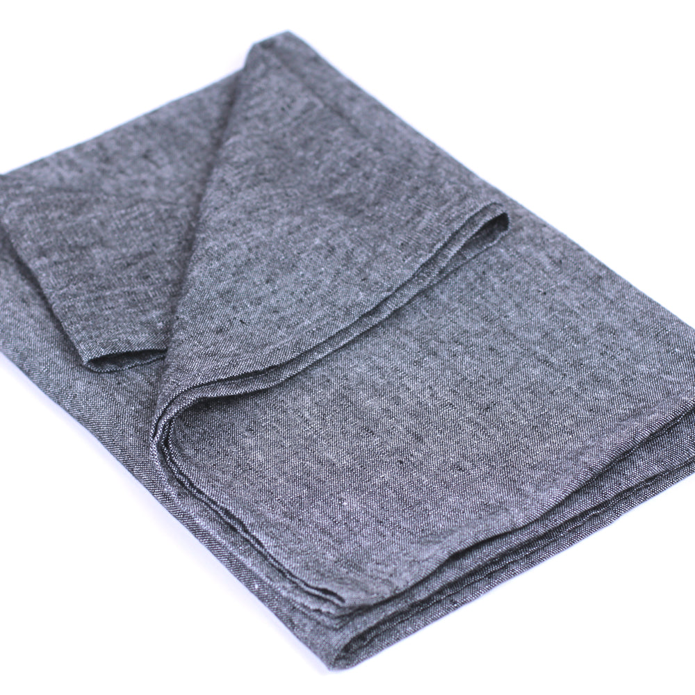 Linen Bath or Beach Towel - Stonewashed - Black - Luxury Thick Linen