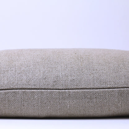 Linen Pillow Cover - Lumbar - Natural Classic - 12 x 20 - Stonewashed - Heavy Linen