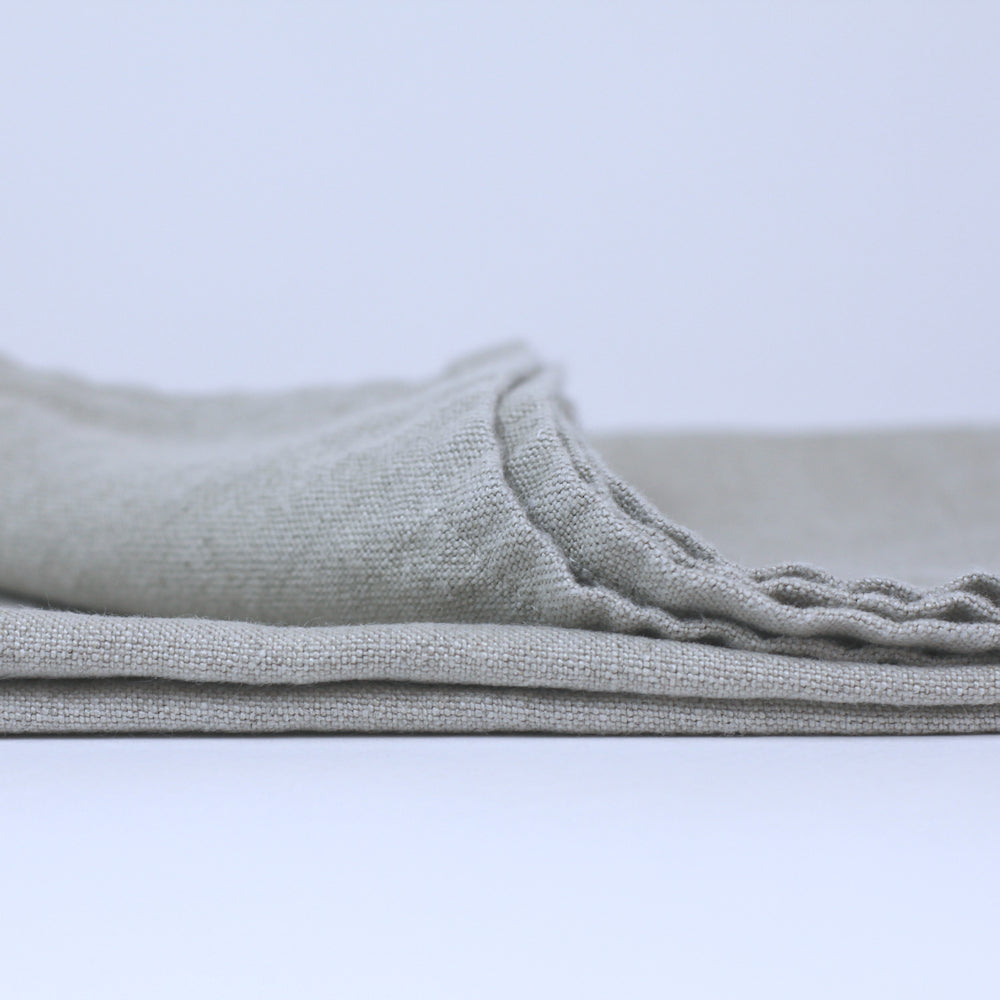 Linen Hand Towel - Stonewashed - Natural - Thick Linen