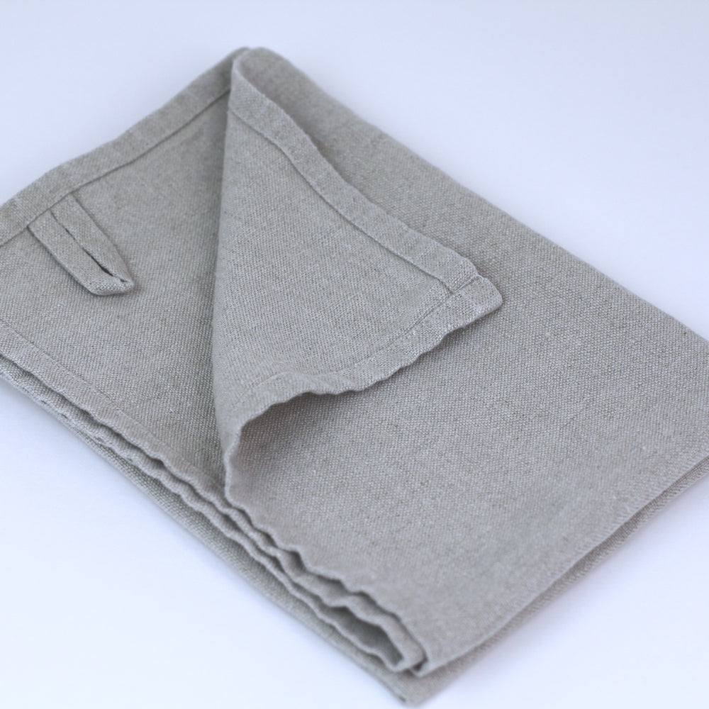 Linen Hand Towel - Stonewashed - Natural - Thick Linen
