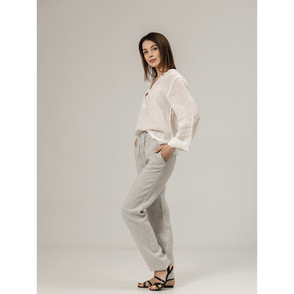 Linen Pants - Stonewashed - Luxury Medium Thick Linen