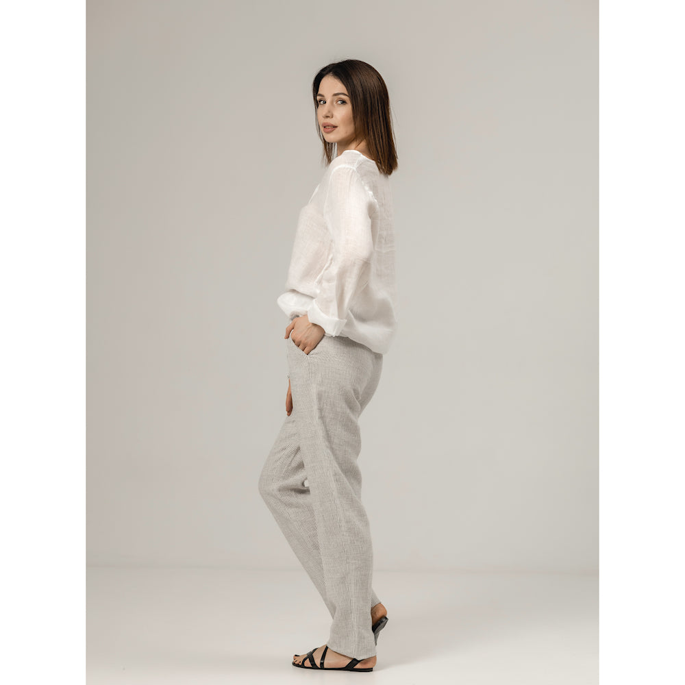 Linen Pants - Stonewashed - Luxury Medium Thick Linen