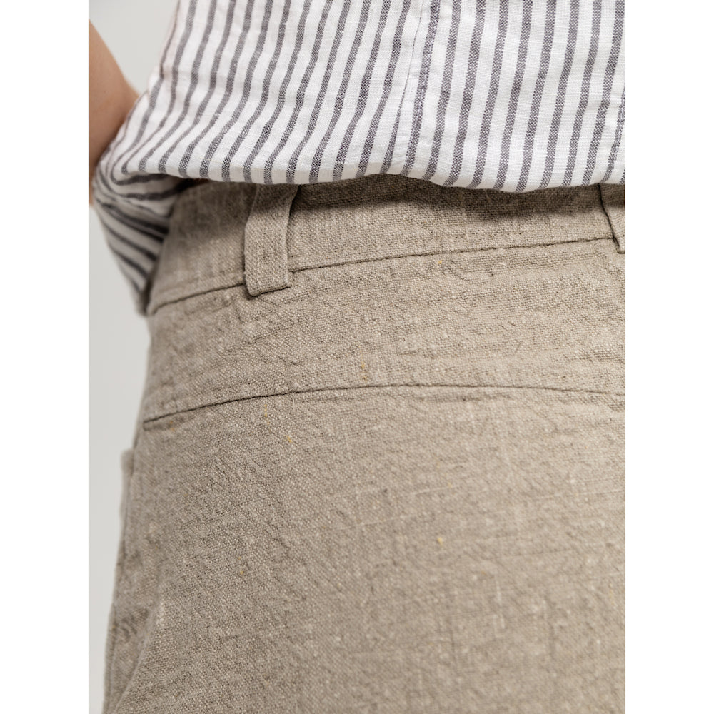 Linen Skirt - Natural - Stonewashed - Luxury Thick Textured Linen