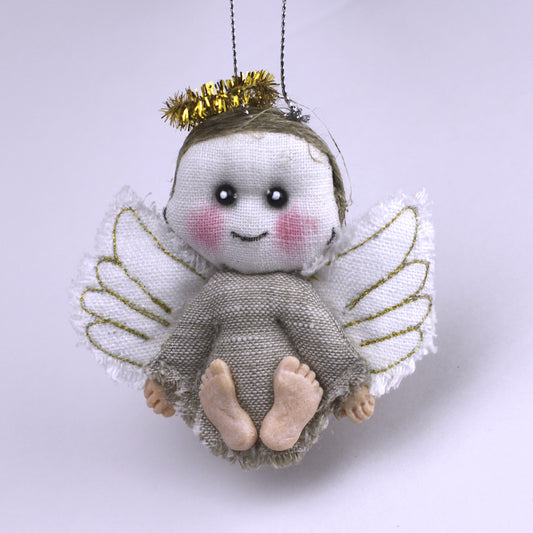 Handmade Linen Angel - Small - Model 2