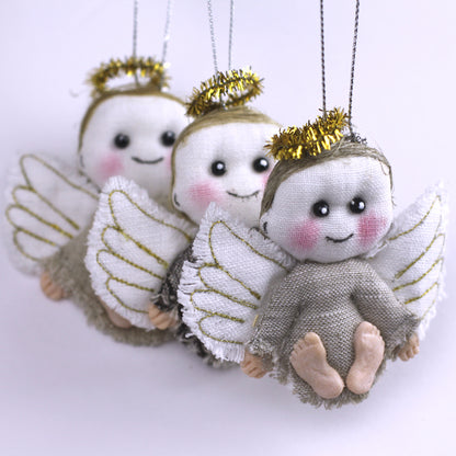 Handmade Linen Angel - Small - Model 2
