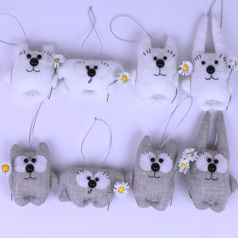 Handmade Linen Cat - Small