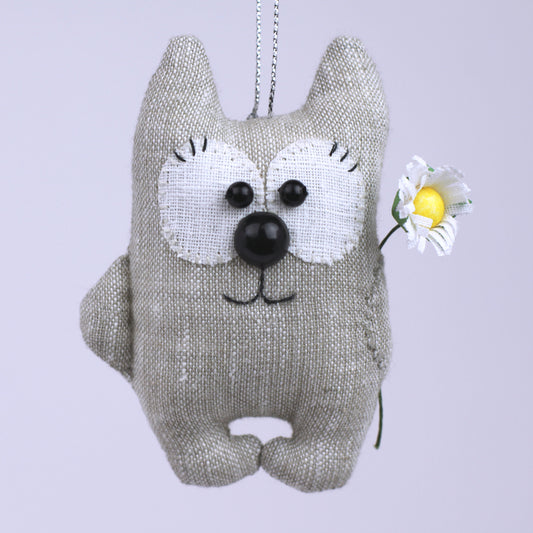 Handmade Linen Cat - Small