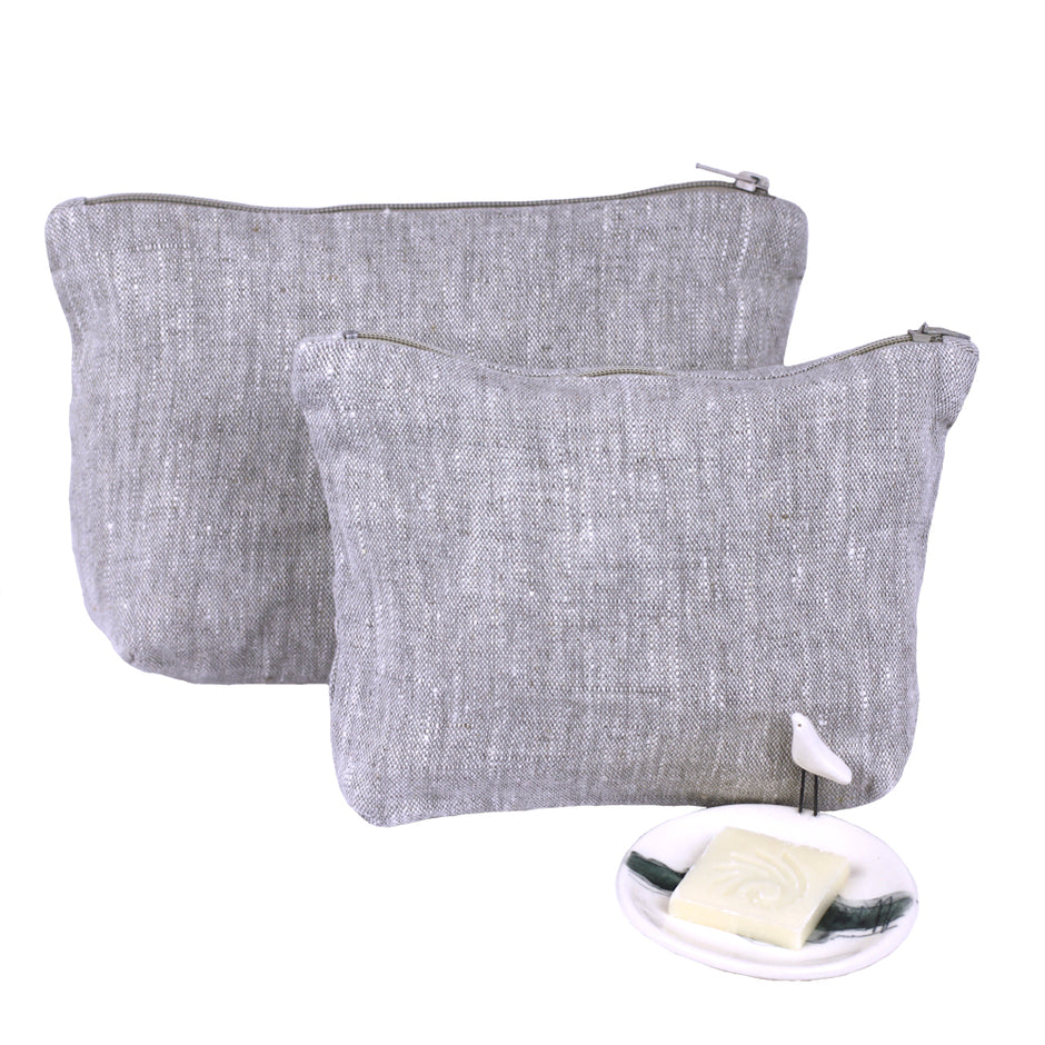Cosmetic Bag Linen Botanical