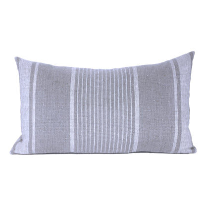 Stonewashed linen lumbar pillow pillowcase pure 100% flax white