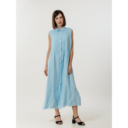 Sleeveless Midi Linen Dress Lined With Cotton Fabric With Pockets. Washed  Soft Linen. Available in 9 Colours 