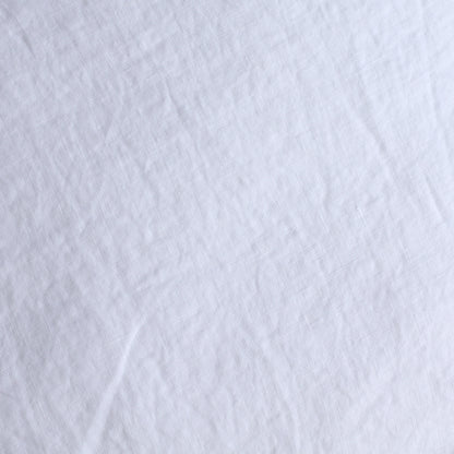 Linen Flat Sheet - Queen - White with Dot Hemstitch - Stonewashed 