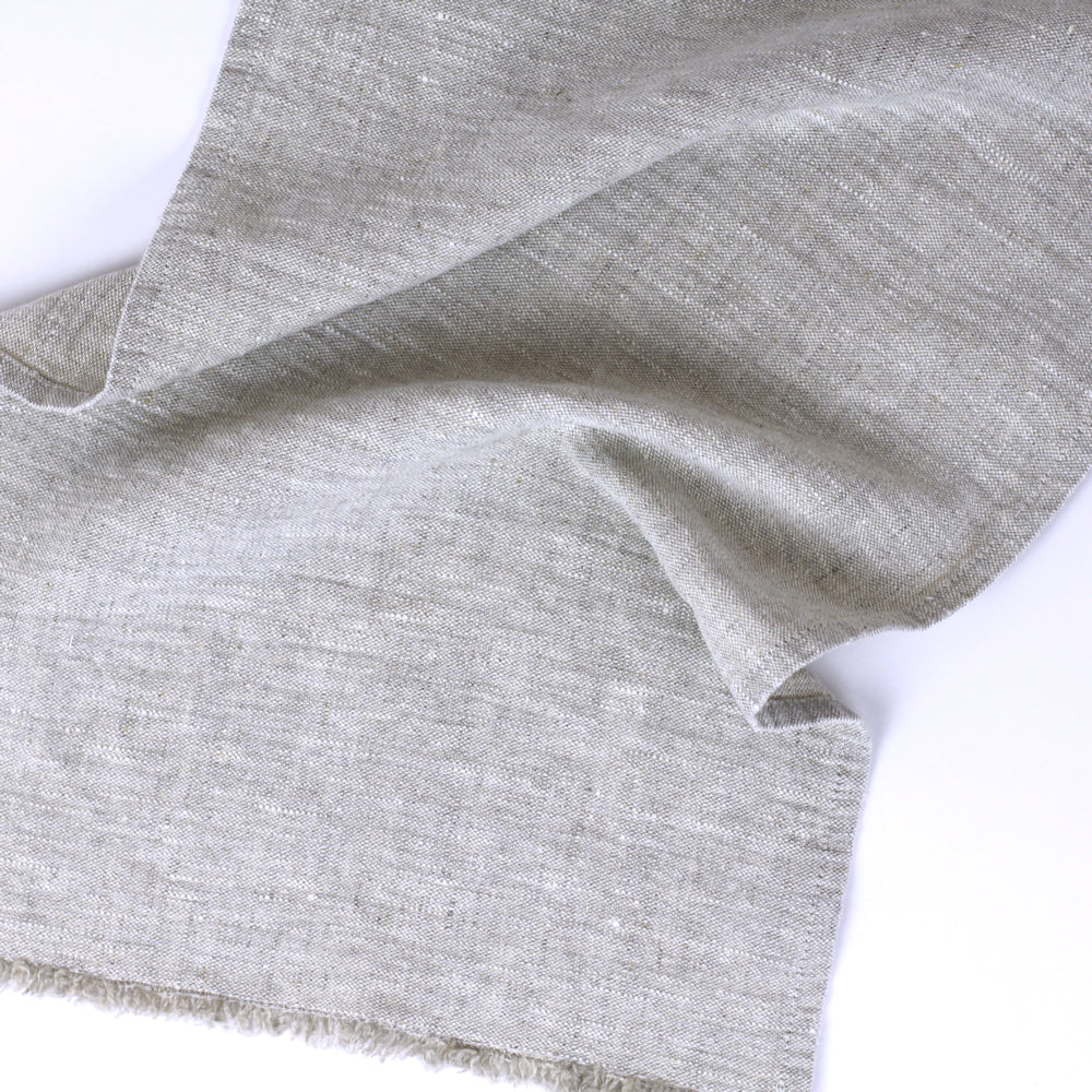 Linen Guest Towel - Stonewashed - Light Natural with Frayed Edges - Luxury Thick Linen