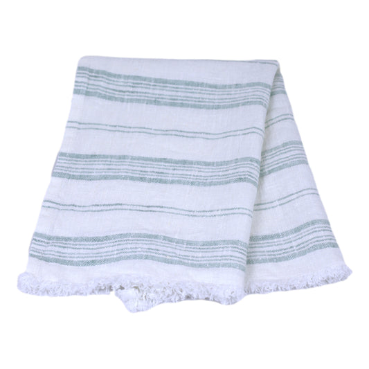 Frayed Edge Linen Stonewashed Guest Towel – Meadow Lane Monograms