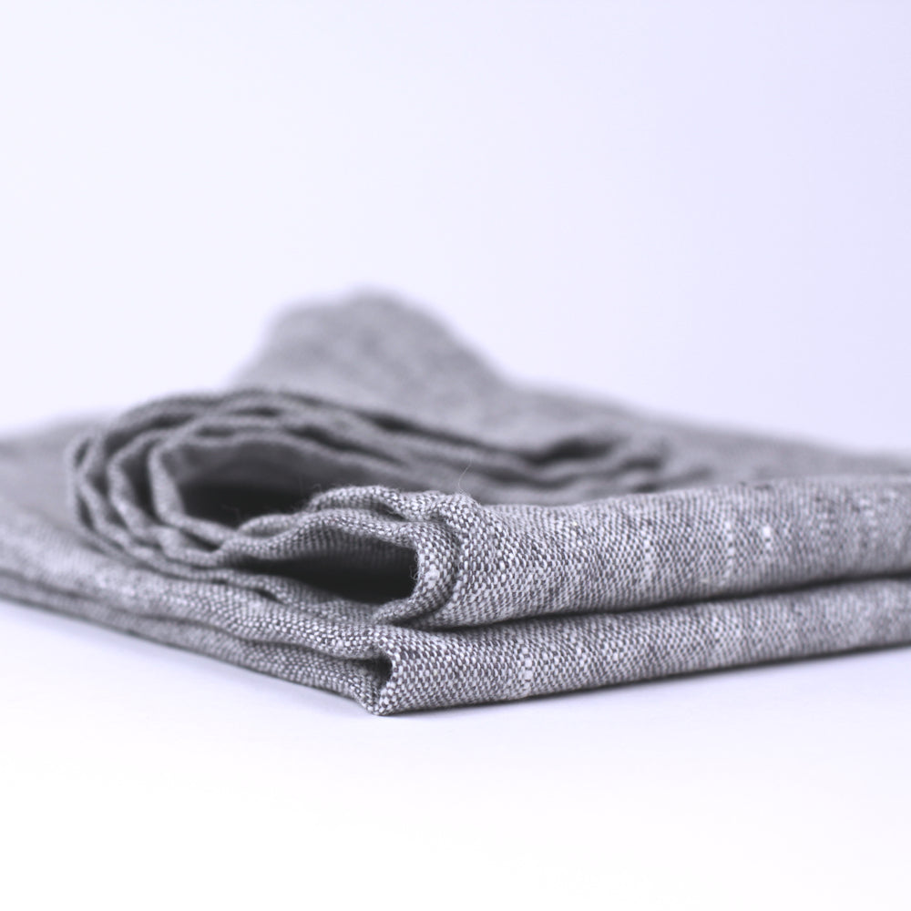 Linen Hand Towel - Stonewashed - Heather Grey - Thick Linen
