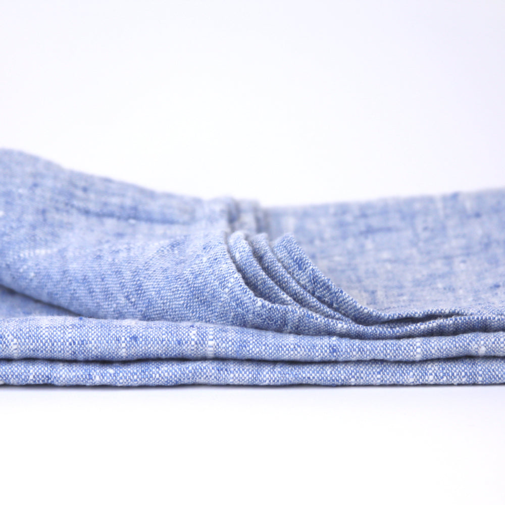 Linen Hand Towel - Stonewashed - Heather Light Blue - Thick Linen