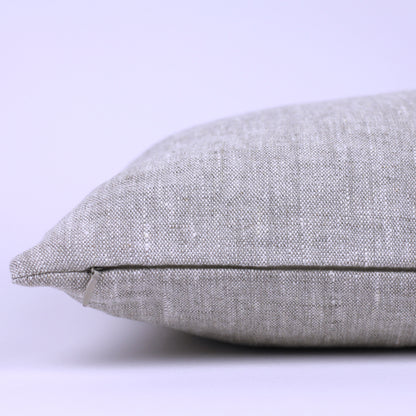 Linen Pillow Cover - Lumbar - Light Natural  - 12 x 20 - Stonewashed - Luxury Thick Linen